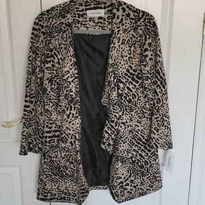 Casual Cardigan, Brand Calvin Klane Size 12 Print Leopard